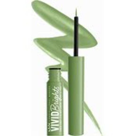 NYX Vivid Brights Colored Liquid Eyeliner - Ghosted Green - SEALED - Picture 1 of 5